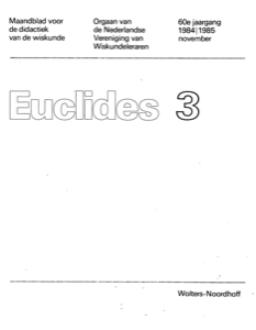 Cover Euclides jaargang 60 nummer 3