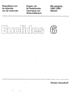 Cover Euclides jaargang 60 nummer 6