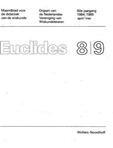 Cover Euclides jaargang 60 nummer 8/9