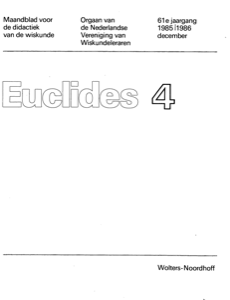 Cover Euclides jaargang 61 nummer 4