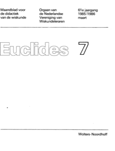 Cover Euclides jaargang 61 nummer 7
