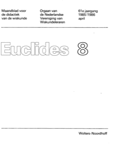 Cover Euclides jaargang 61 nummer 8