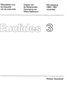 Cover Euclides jaargang 62 nummer 3