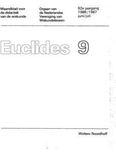 Cover Euclides jaargang 62 nummer 9