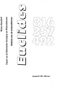 Cover Euclides jaargang 67 nummer 7