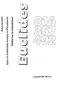Cover Euclides jaargang 68 nummer 7