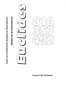 Cover Euclides jaargang 69 nummer 4
