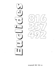 Cover Euclides jaargang 69 nummer 8