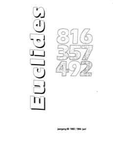 Cover Euclides jaargang 69 nummer 9