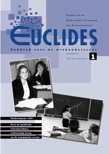 Cover Euclides jaargang 72 nummer 1